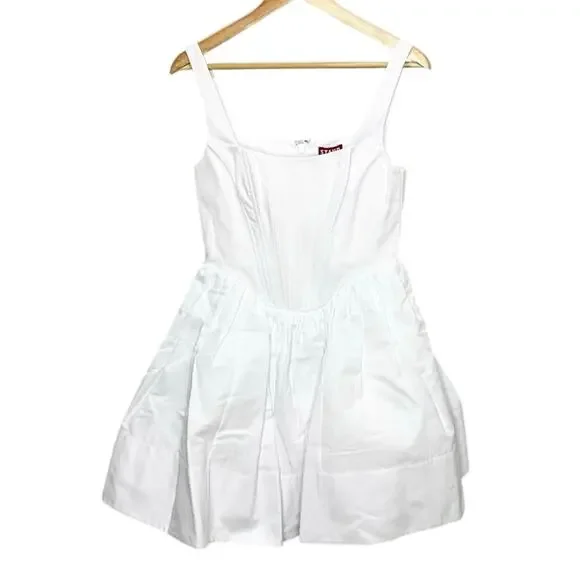 Staud Landscape Mini Dress In White 4 NWT - Picture 3 of 8